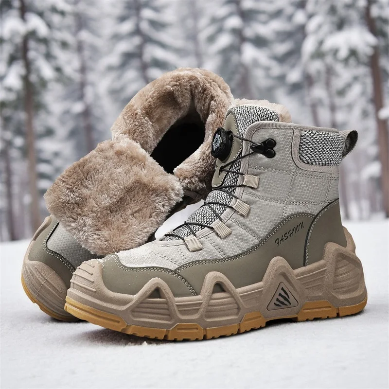 Warm Fur Outdoor Mens Combat T - Hunting Outdoor Boots 评论和价格