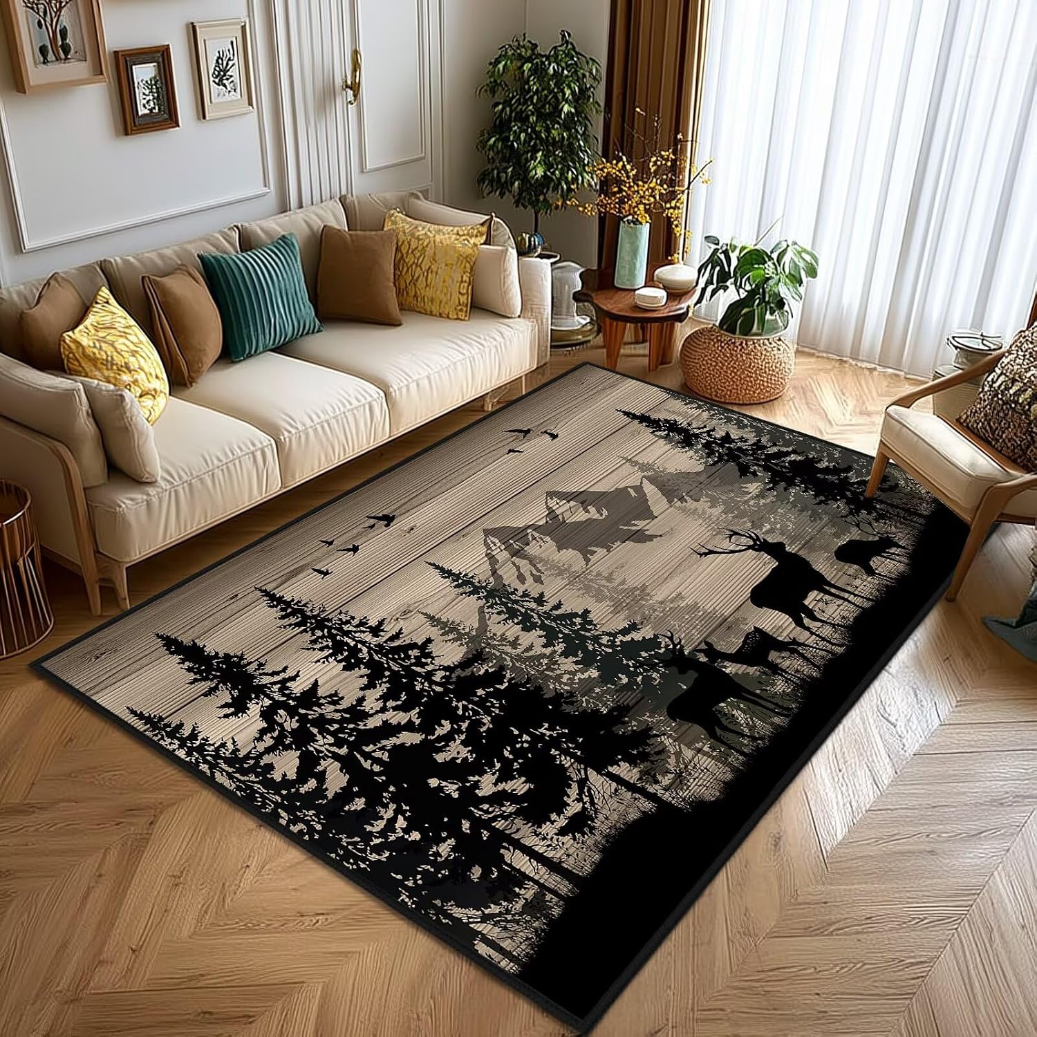 Deer Hunting Rug Camo Deer Car - Hunting Outdoor Rug 评论和价格