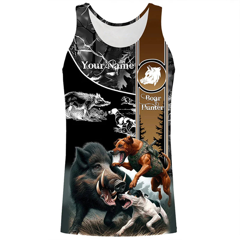 Custom Name Boar Hunter Tank T - Wildman Hunting & Outdoor Linton'S Corner Silver Lakes 评论和价格