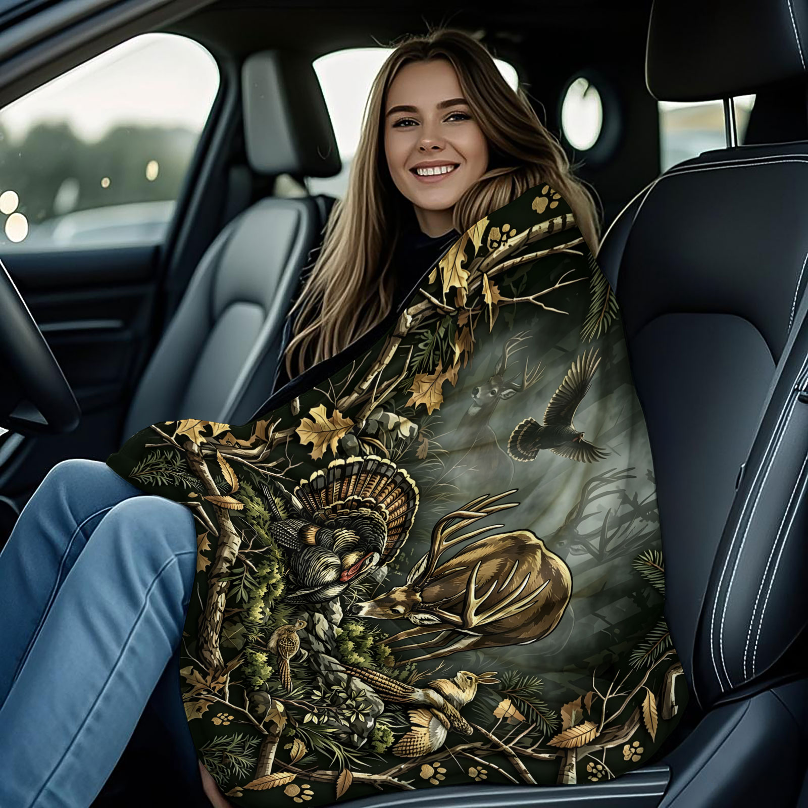 Vintage Woodland Animal Throw  - Wildman Hunting & Outdoor Linton'S Corner Silver Lakes 评论和价格