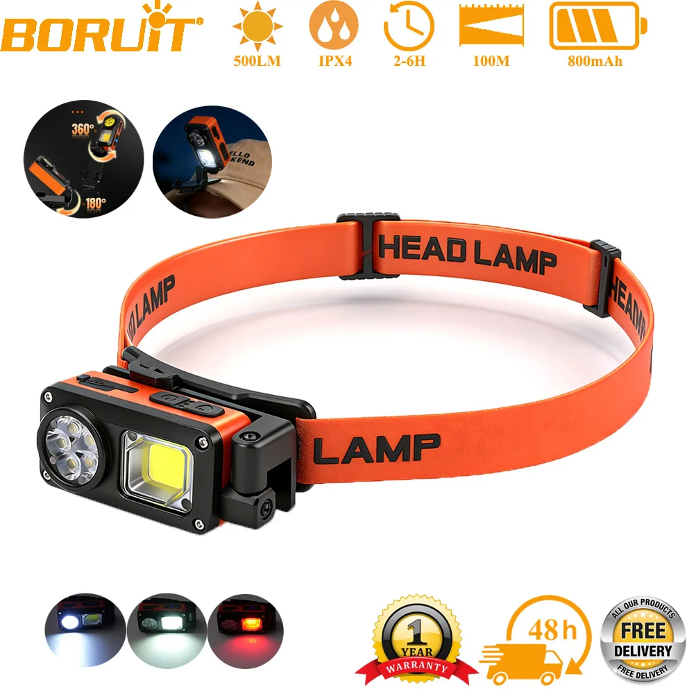 BORUiT 500LM Sensor 5 Modes He - Outdoor Hunting Bike 评论和价格
