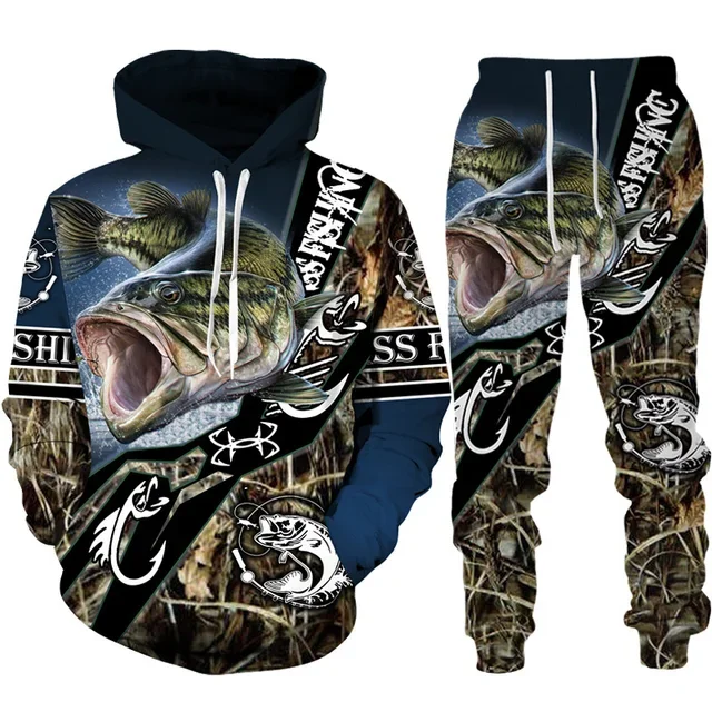 Novelty 3D Fish Printed Men Wo - Outdoor Hunting Pants Women 评论和价格
