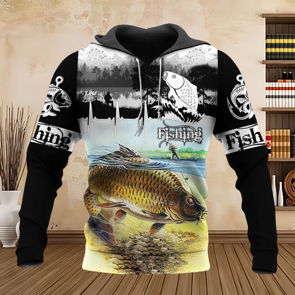 Wild Fishing Print 3D Casual H - Wildman Hunting & Outdoor Linton'S Corner Silver Lakes 评论和价格