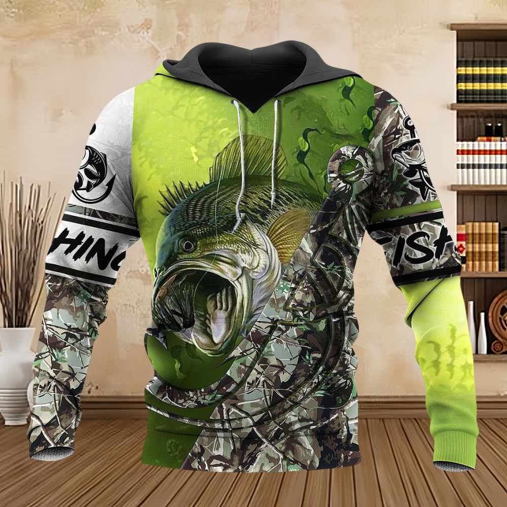 Wild Fishing Print 3D Casual H - Wildman Hunting & Outdoor Linton'S Corner Silver Lakes 评论和价格