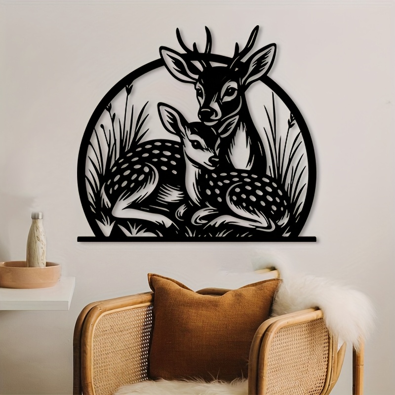 Brand Rustic Iron Deer Wall Ar - Hunting Outdoor Decor 评论和价格