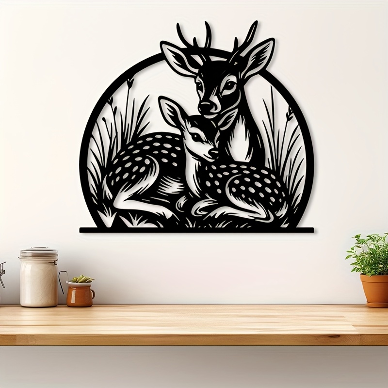 Brand Rustic Iron Deer Wall Ar - Hunting Outdoor Decor 评论和价格
